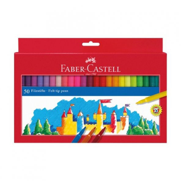 Faber Castell UniColor Keçeli Boya Kalemi 50li