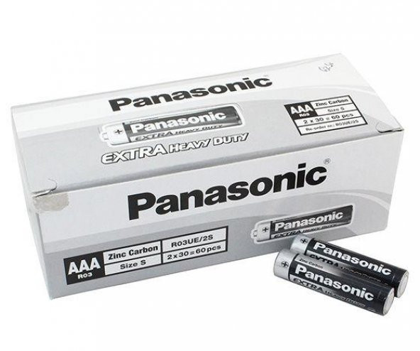 Panasonic Çinko Karbon İnce Kalem Pil (Aaa) R03Ue/2S (60 Lı Paket)