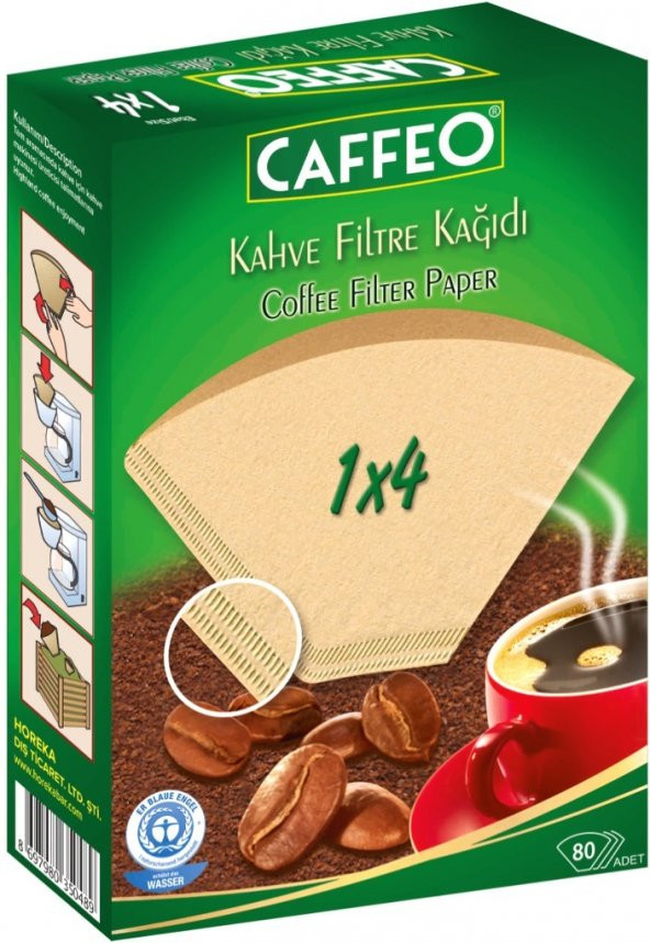 Caffeo Filtre Kahve Kağıdı 1x4 4 Numara 80li Paket Kargo Bedava