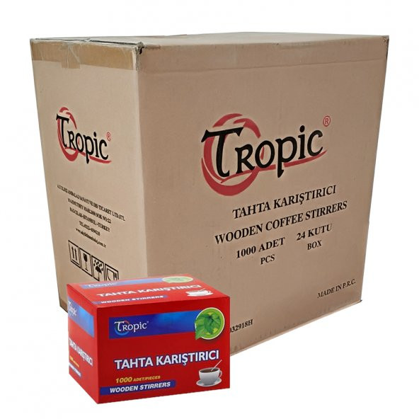 Tropic Tahta Çay Kahve Karıştırıcı 1000x24lü 1 Koli 24000 Adet