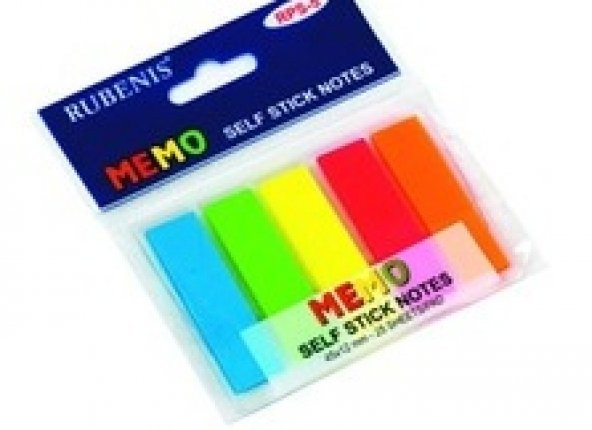 RUBENİS MEMO SELF STICK NOTES 45 X 12 MM 25 Lİ  NO: RPS-5 - 1