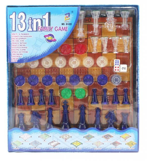 13ü 1 Arada Aile Oyunları Seti ürün görseli 1