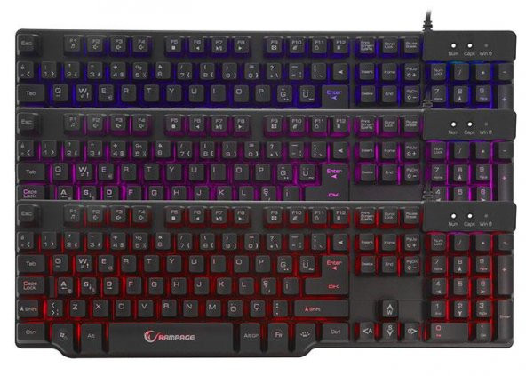 Rampage KB-R88 Siyah USB Mekanik Hisli ve Pad Gaming Q Klavye - 4