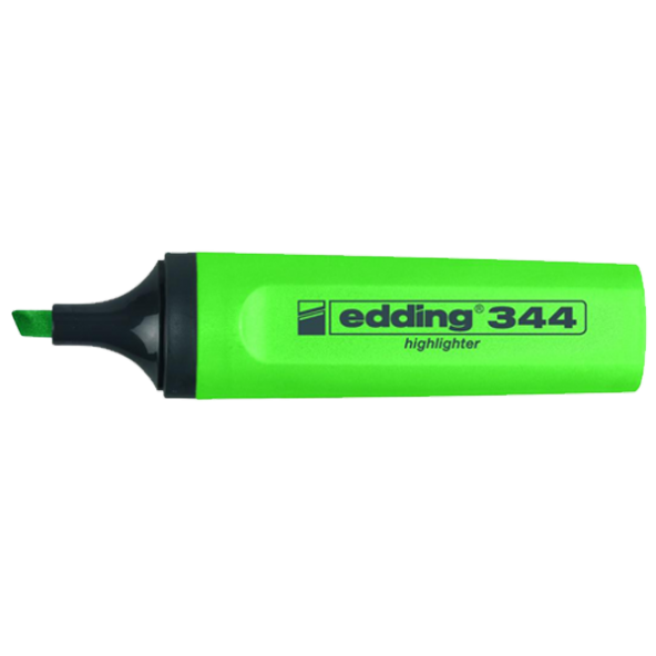 Edding E-344 Fosforlu Kalem Yeşil 10 Lu ED34411 (1 Paket 10 Adet)