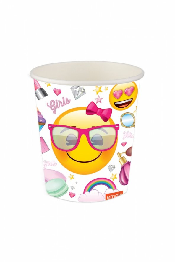 EMOJİ SÜSLÜ BARDAK 8Lİ