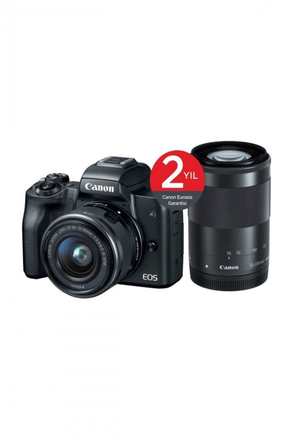 Canon EOS M50 15-45mm + 55-200mm Double Kit