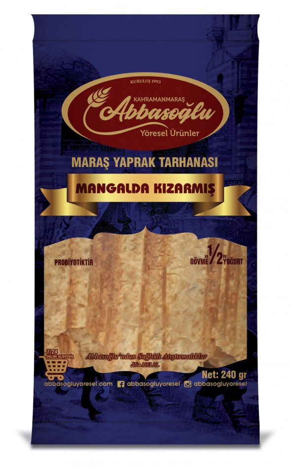 Yöresel Maraş Yaprak Tarhanası Mangalda Kızarmış 240 gr.