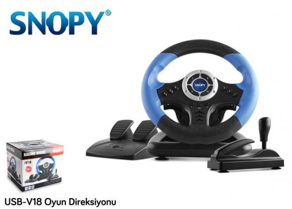 Snopy USB-V18 Oyun Direksiyon seti - 6
