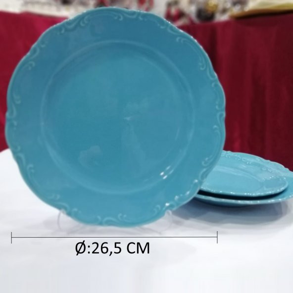 KÜTAHYA PORSELEN NATURACERAM SAN MARCO18 PARÇA 6 KİŞİLİK YEMEK TAKIMI - TURKUAZ - 2