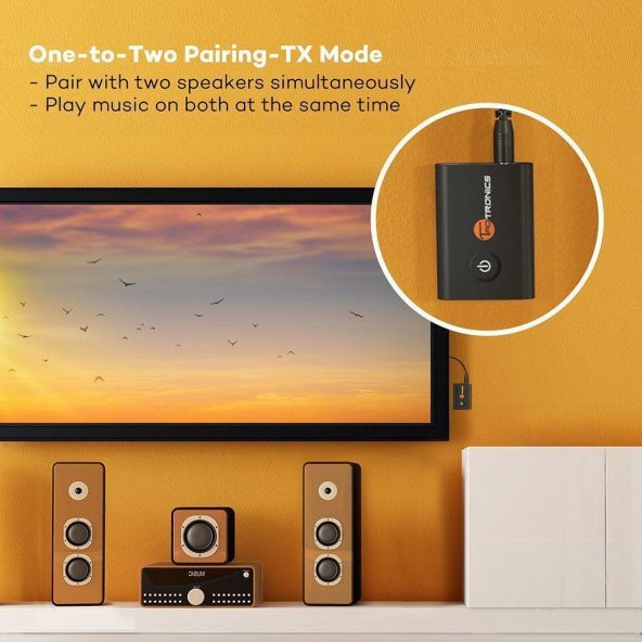 Taotronics TT-BA07 Bluetooth 5.0 Verici / Alıcı, Kablosuz 3.5mm Adaptörü - 4