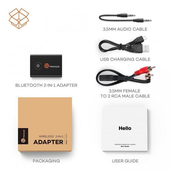 Taotronics TT-BA07 Bluetooth 5.0 Verici / Alıcı, Kablosuz 3.5mm Adaptörü - 6