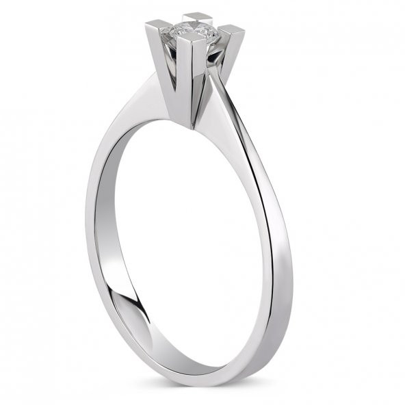 PIRLANTA TEK TAŞ YÜZÜK 0,10 CT G COLOR SI CLARITY - 2