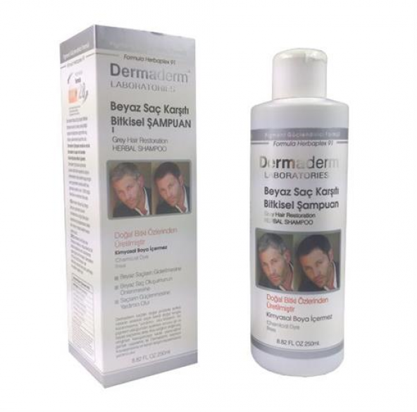 3 ADET Dermaderm Beyaz Saç Karşıtı Şampuan 250 ML