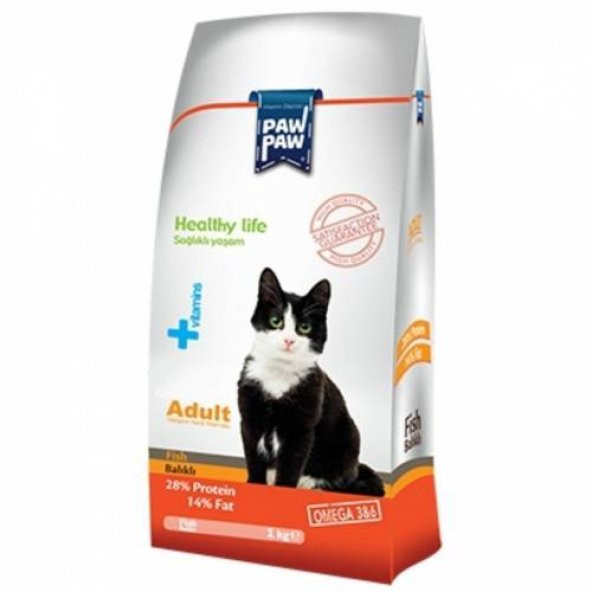 Paw Paw Balıklı Yetişkin Kedi Maması 15KG