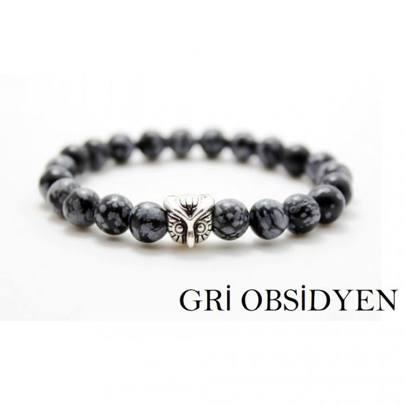 Alnis Atelier Baykuş Aparatlı Doğal Taş Erkek Bileklik - 3