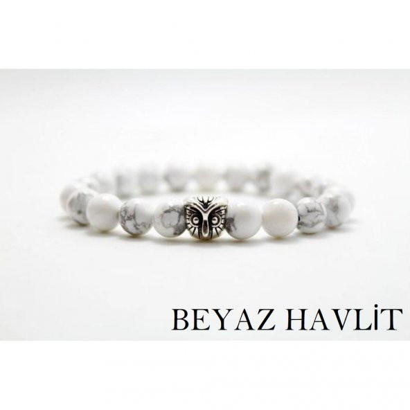 Alnis Atelier Baykuş Aparatlı Doğal Taş Erkek Bileklik - 5
