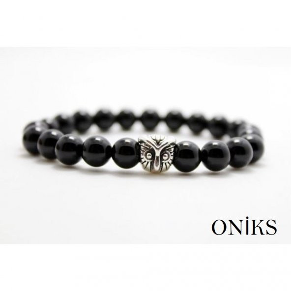 Alnis Atelier Baykuş Aparatlı Doğal Taş Erkek Bileklik - 7