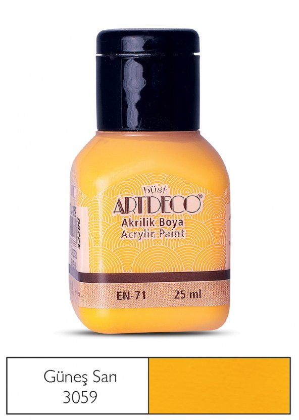 Artdeco Akrilik Boya 25ml Güneş Sarı 3059