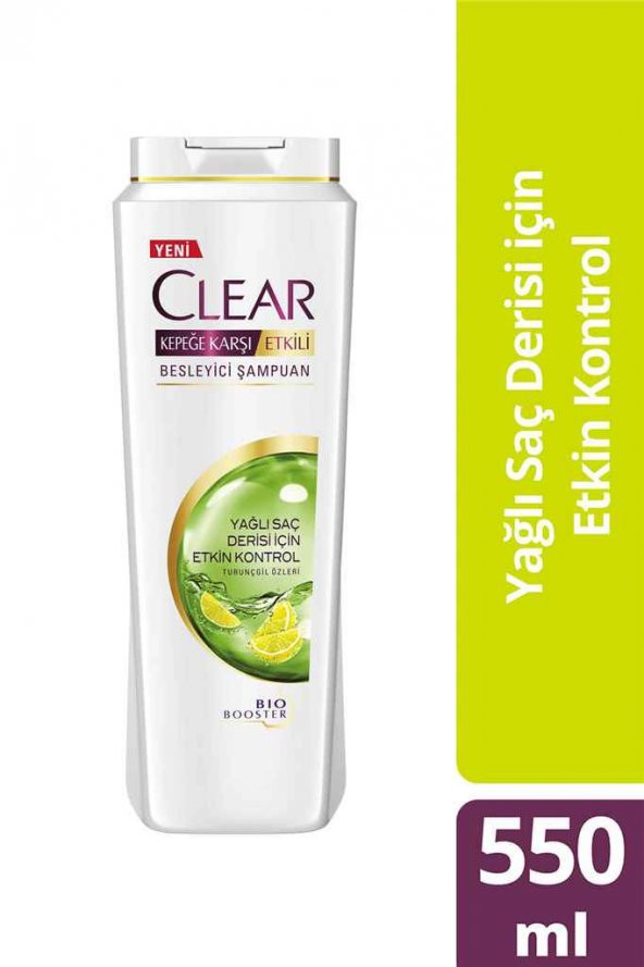Clear Şampuan Yağlı Saç Derisi İçin Etkin Kontrol 500 Ml
