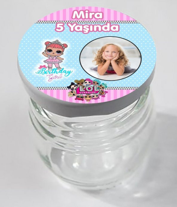 Kişiye Özel LoL Bebek Temalı Etiket 6cm 12li