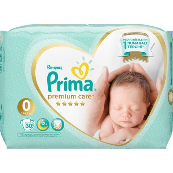 Prima Premium Care Prematüre Bebek Bezi 0 Beden 1.5-2.5 Kg 120 Adet