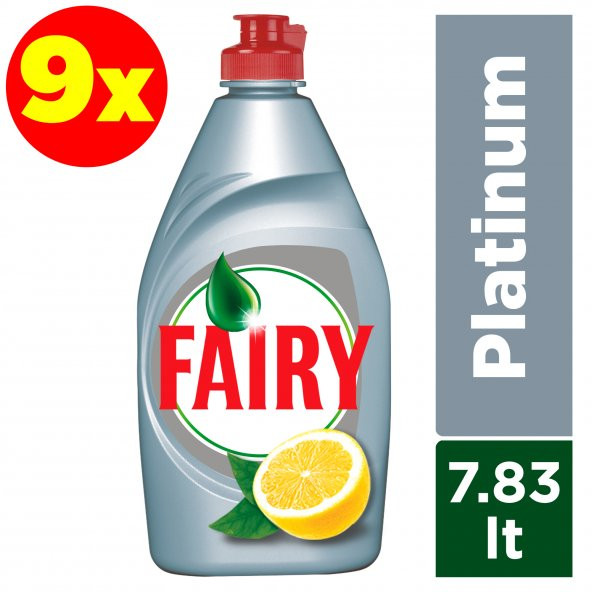 Fairy Platinum Sıvı Bulaşık Deterjanı Limon 870 ml 9lu