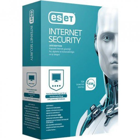 ESET İNTERNET Security 2019 Sürüm 12.1  1 PC | 1 YIL