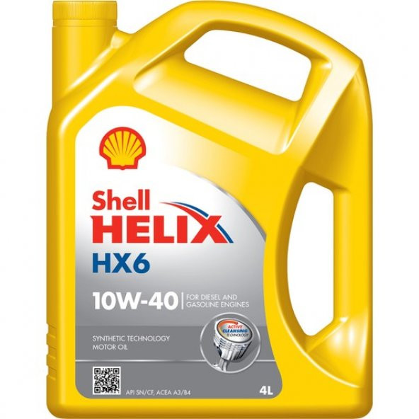 Shell Helıx Hx6 10W40 4L (Yarı Sentetik Motor Yağı) ( Üretim tarihi :2019 ) (alofiltre)
