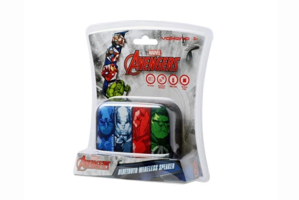 Marvel Avengers Yenilmezler Bluetooth Kablosuz Wireless Hoparlör Lisanslı MV-1010-AV - 2