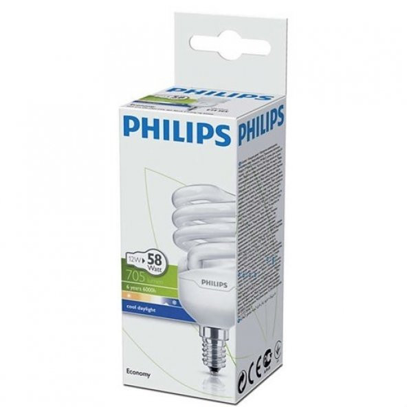 Philips 12W Economy Spiral Enerji Tasarruflu Ampul