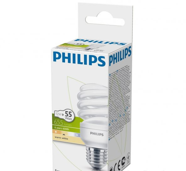 Philips EconomyTwister 12W Sarı Işık Normal Duy