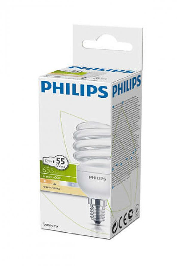 Philips Econtwister 12W E14 Warmwhite Sarı Işık