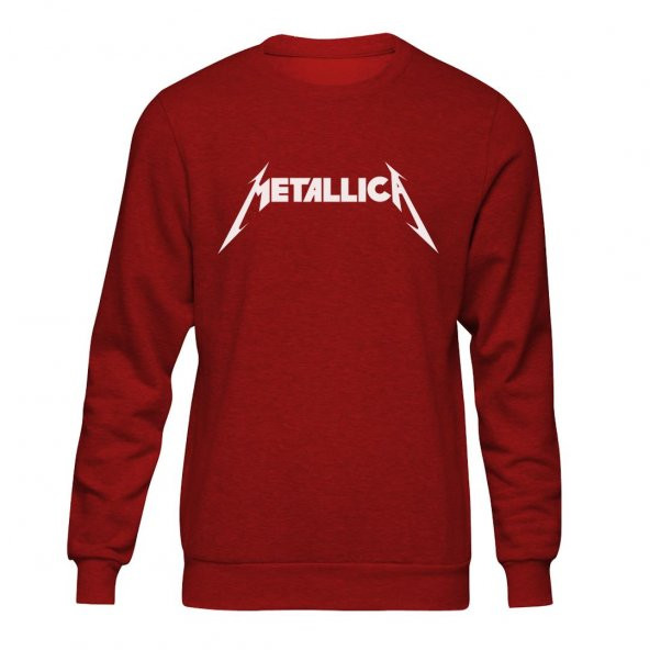 Metallica Type Kırmızı Sweatshirt Unisex