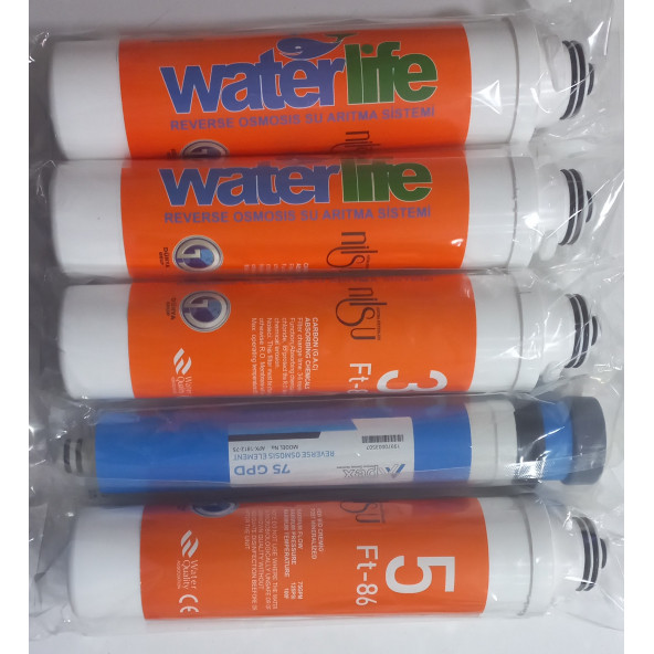 WATERLİFE ORJİNAL FİLTRE 5 Lİ BAKIM SETİ (APEX MEMBRANLI) - 5