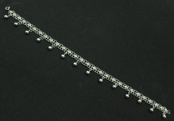 Telkari Kişniş Gümüş Halhal Model Aykat Kuyumculuk Akıtmalı Halhal THL-11 - 2
