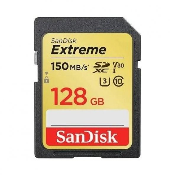 Sandisk Extreme 128GB  SDXC Hafıza Kartı C10 U3 4K V30 150MB/s  S