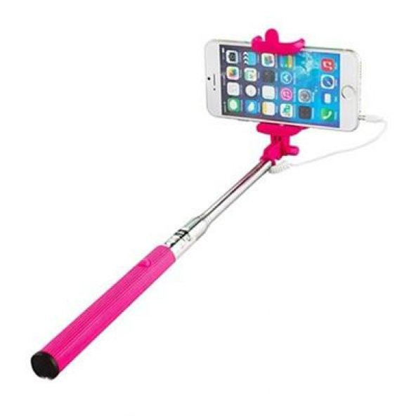 Auris Renkli Selfie Çubuğu - Pembe