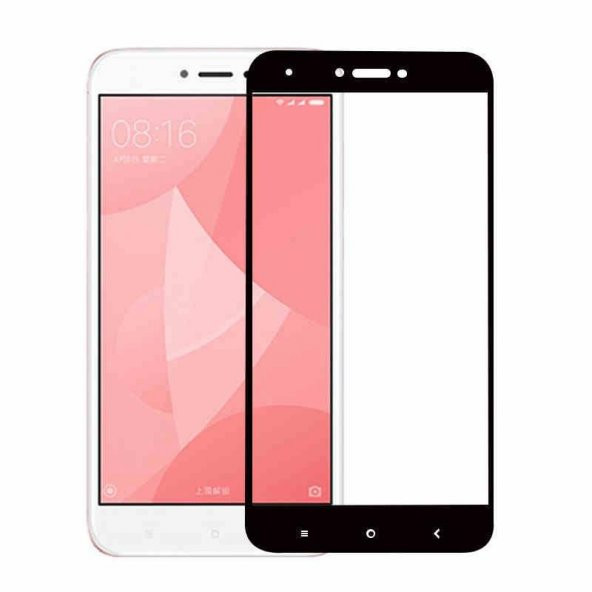 Xiaomi Redmi Note 4X - Tamperli Tam Kaplayan Kırılmaz Cam Tam Kaplama Ekran Koruyucu 9H - Siyah