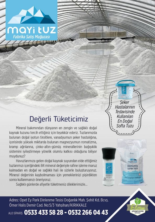 MAYİ TUZ (YENİ HASAT) ÖĞÜTÜLMÜŞ  SOFRA TUZU 10 KG - 2