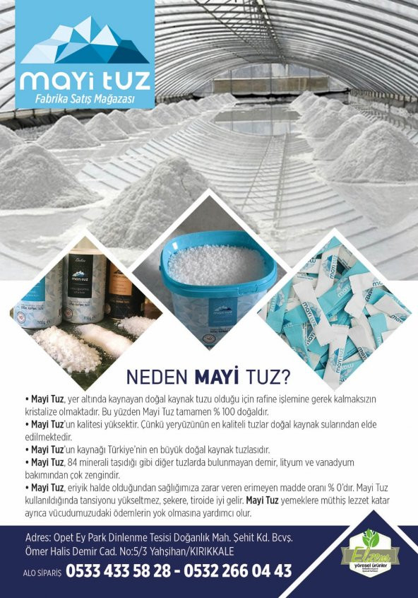 MAYİ TUZ ÖĞÜTÜLMÜŞ KIRİSTAL SOFRA TUZU 2 KG KOVA - 3