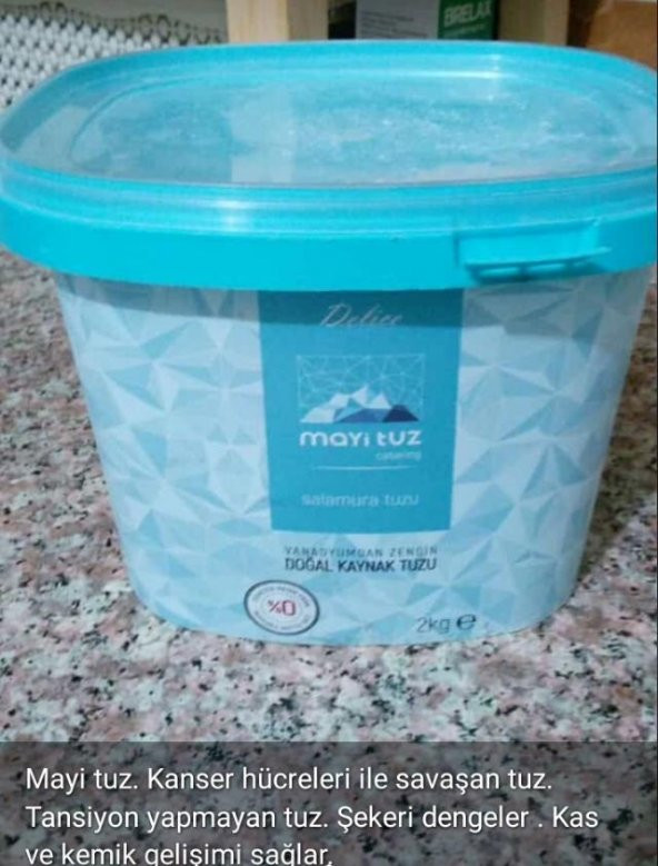 MAYİ TUZ ÖĞÜTÜLMÜŞ KIRİSTAL SOFRA TUZU 2 KG KOVA - 7