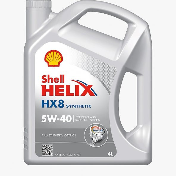 SHELL HELIX HX8 SYNTHETIC 5W-40 4L (Sentetik Motor Yağı) ( Üretim tarihi :2019 ) alofiltre