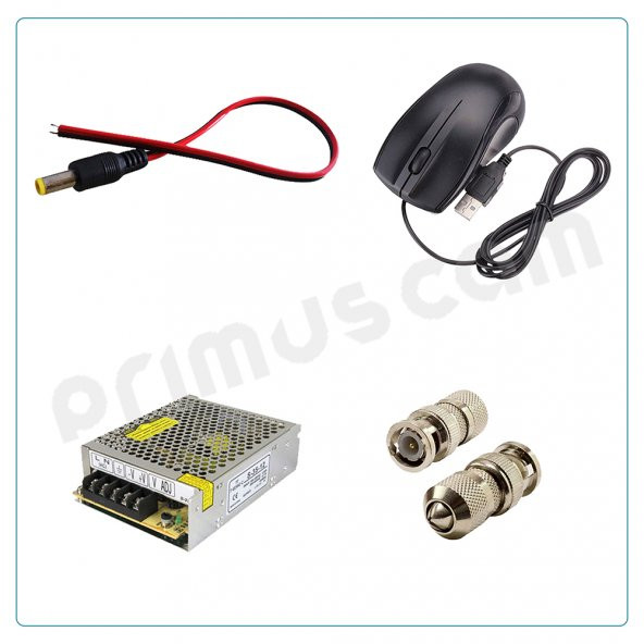 Primuscam 4’lü Dome Güvenlik Kamera Seti İç Ortam 2MP AHD DVR - 4