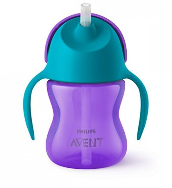 Philips Avent SCF796/02 Desenli Pipetli Bardak 200 ml Kız Mor