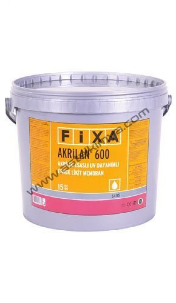 Fixa Akrilan 600= 5 Kg=Akrilik Esaslı Uv Dayanımlı Esnek Likit Membran