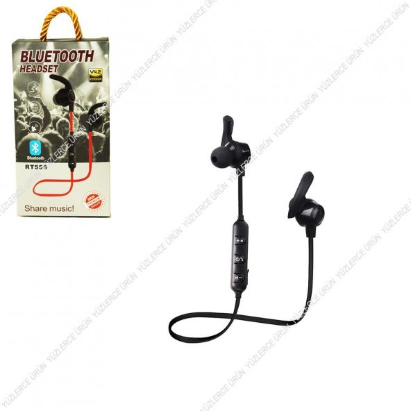 Rt 556 Bluetooth Kablosuz Sporcu Kulaklık Mikrofon Mıknatıslı - 3