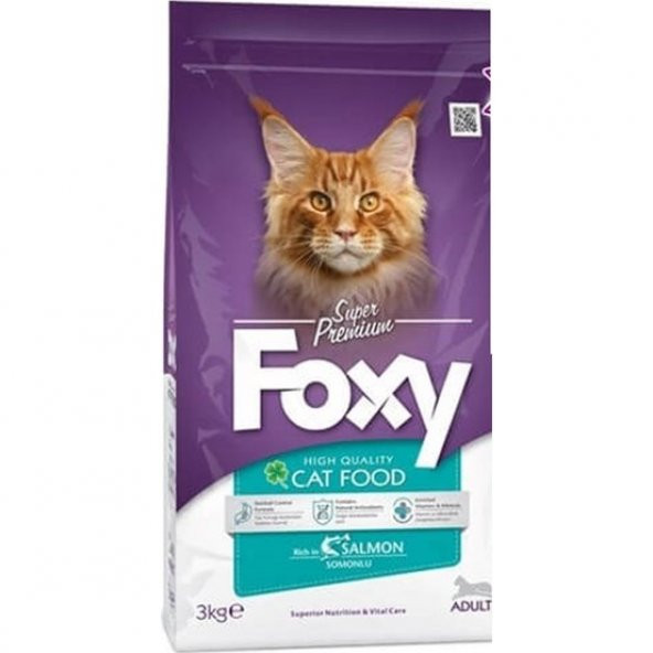 Foxy Somonlu Yetişkin Kedi Maması 3 kg