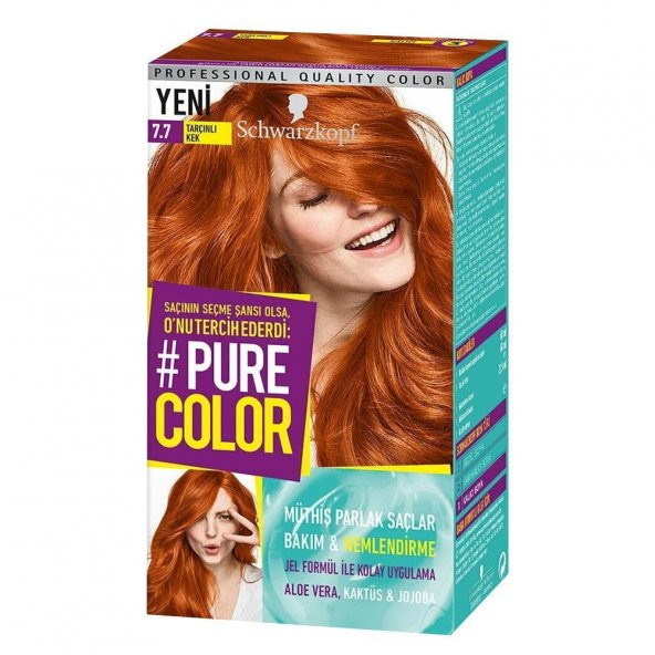 Schwarzkopf Pure Color Jel Saç Boyası 7.7 Tarçınlı Kek