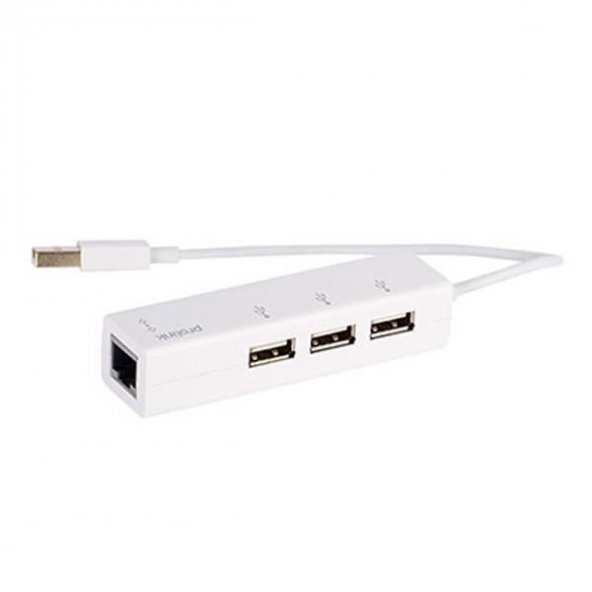 Prolink Usb 2.0 Hub, 3 Port Usb + Ethernet Mp300