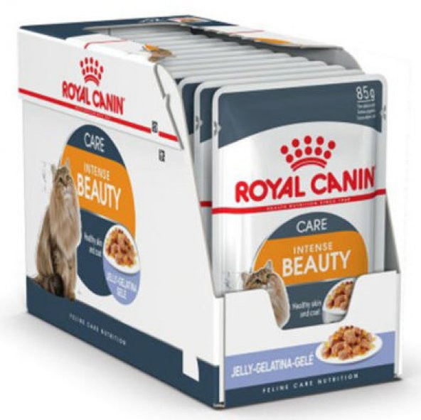 Royal Canin Jelly Intense Beauty Kedi Maması 85 Gr-(12 Adetx85 Gr)